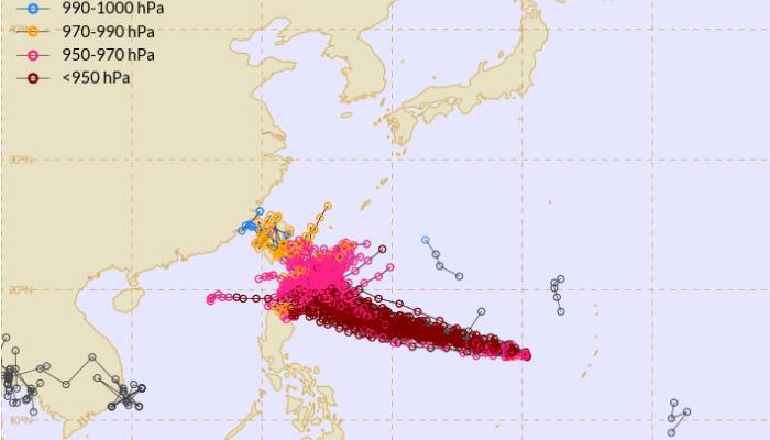 17级以上超强台风玛娃路径图实时更新：逐渐向菲律宾吕宋岛以东洋面靠近